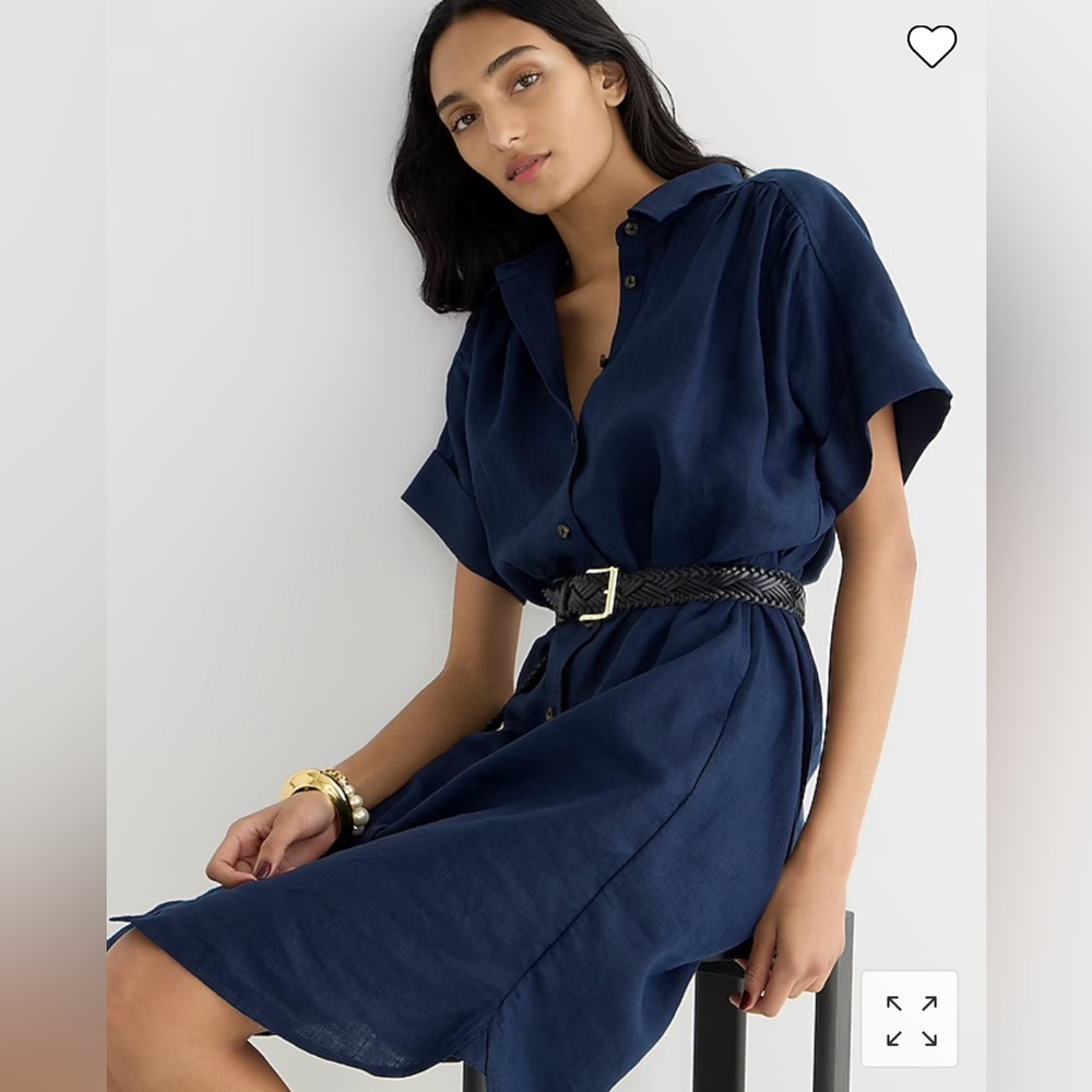 J.Crew Relaxed-fit Baird McNutt Irish Linen Shirtdress size Medium Tall …